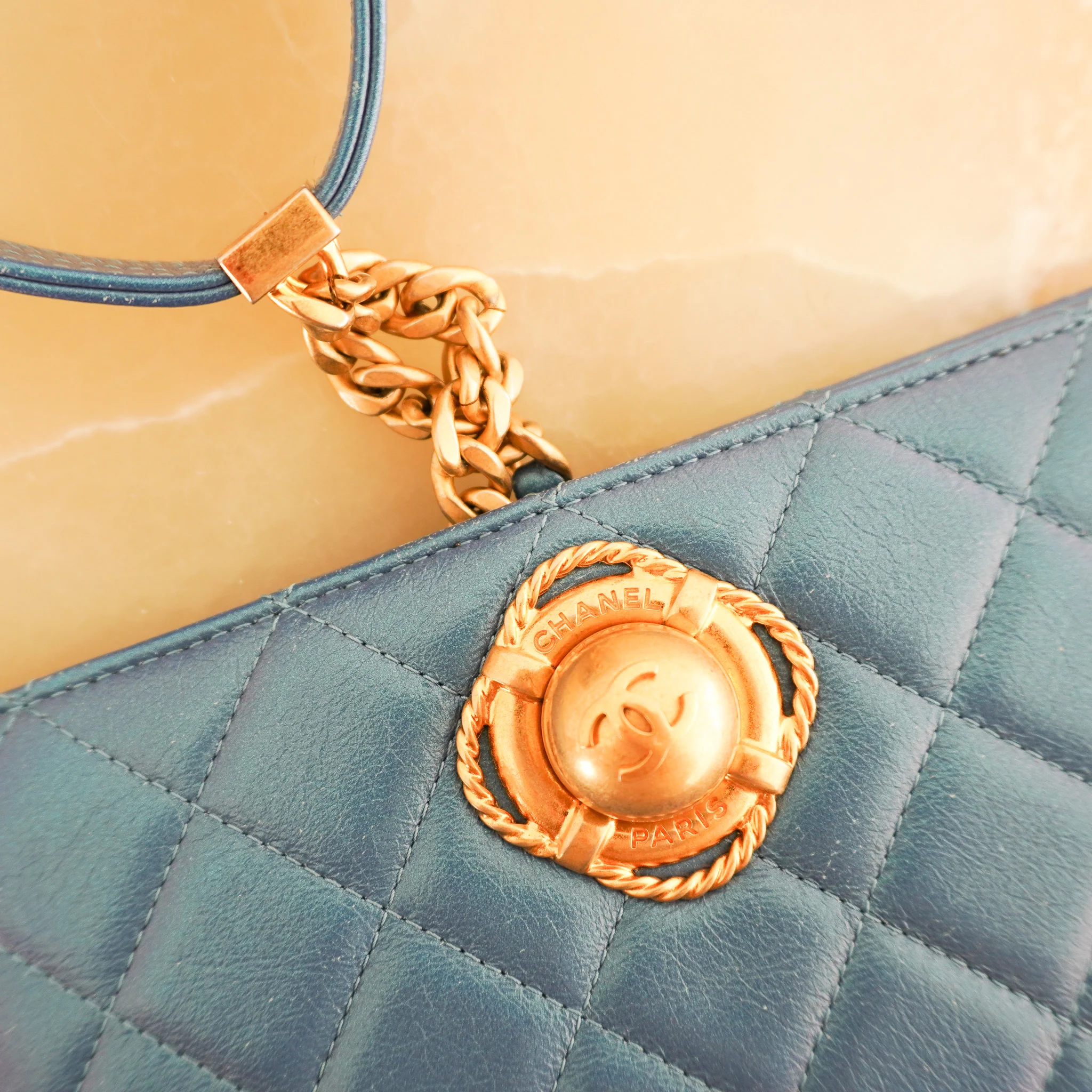 RARE Chanel By The Sea Quilted Evening Bag | Authentic Preloved - Image 6