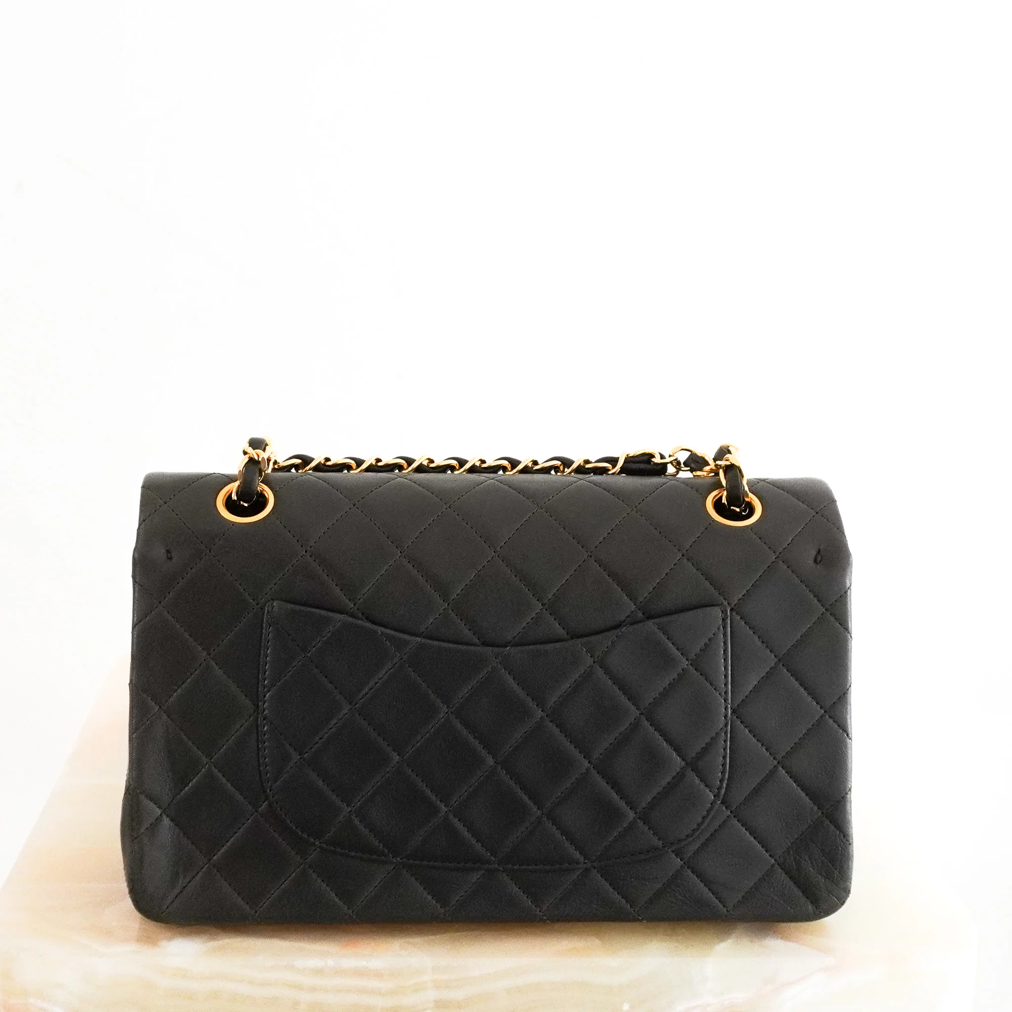 RARE Vintage Chanel Medium Double Flap Khaki Bag RRP £10500 | Authentic Preloved - Image 4