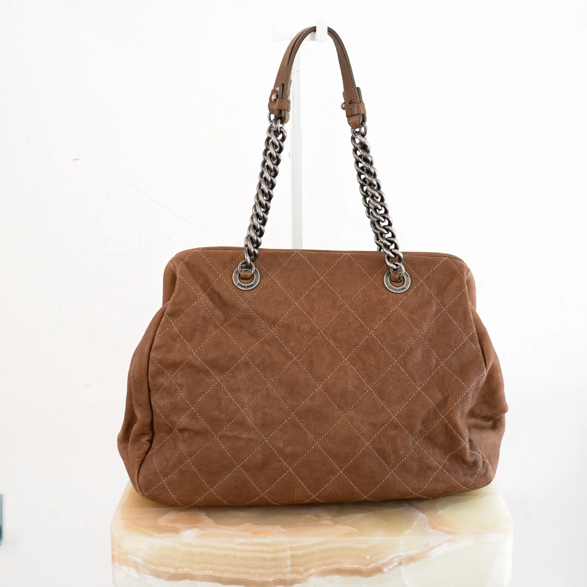 RARE Chanel Simply CC Bowling Bag in Brown | Authentic Preloved - Image 2