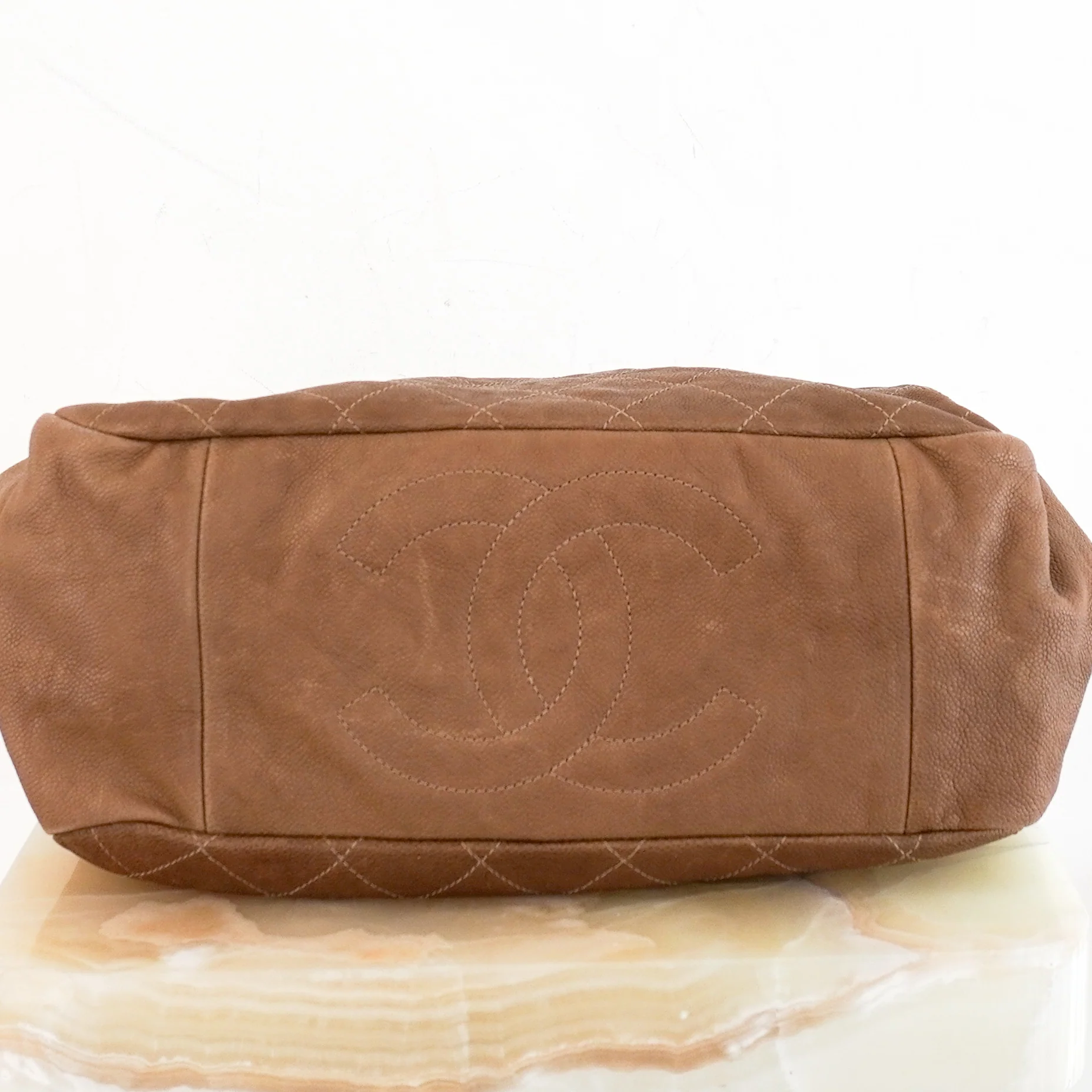 RARE Chanel Simply CC Bowling Bag in Brown | Authentic Preloved - Image 4