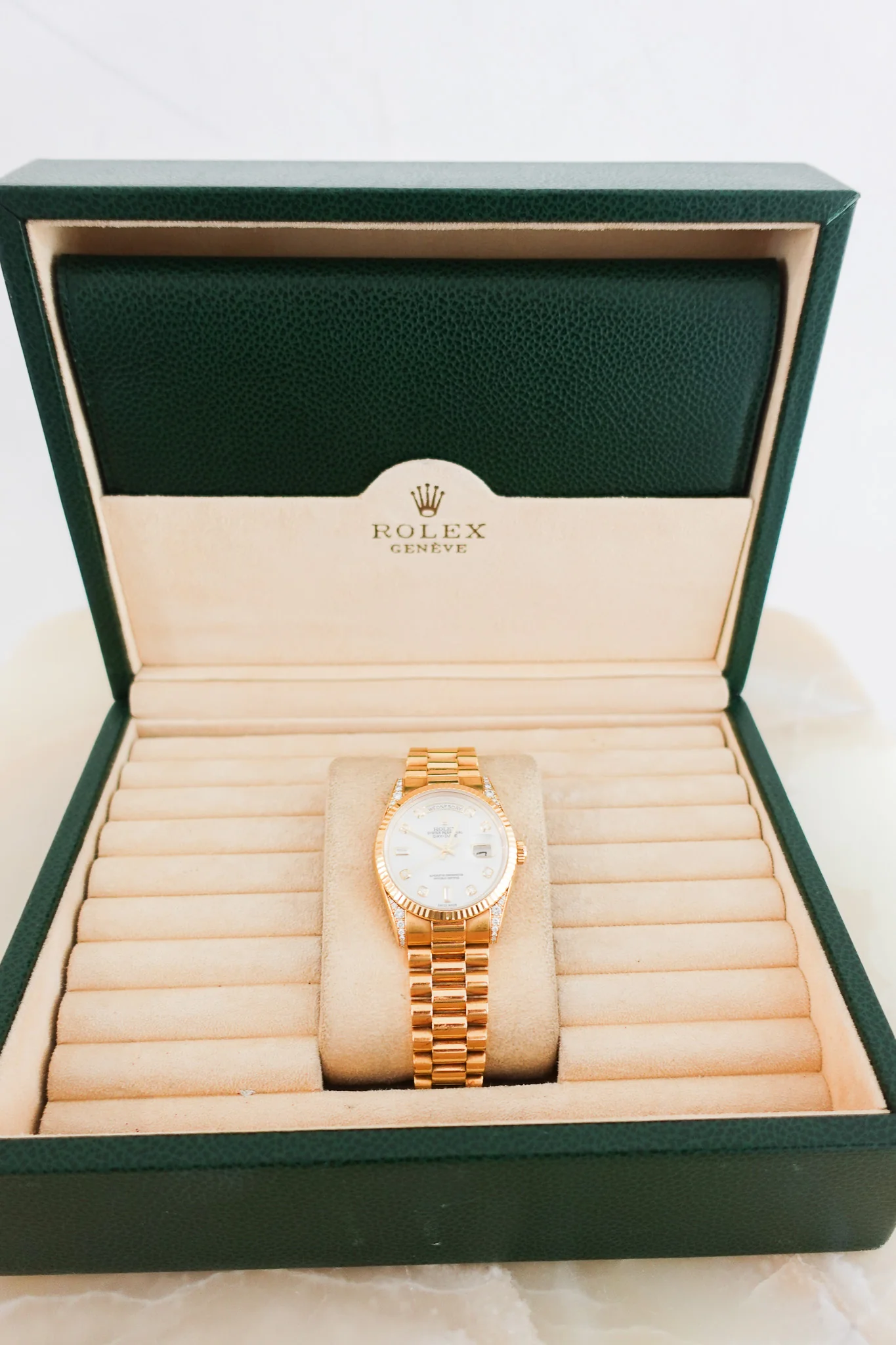 Rolex Day Date Diamond & 18K Gold Watch | Authentic Preloved - Image 2