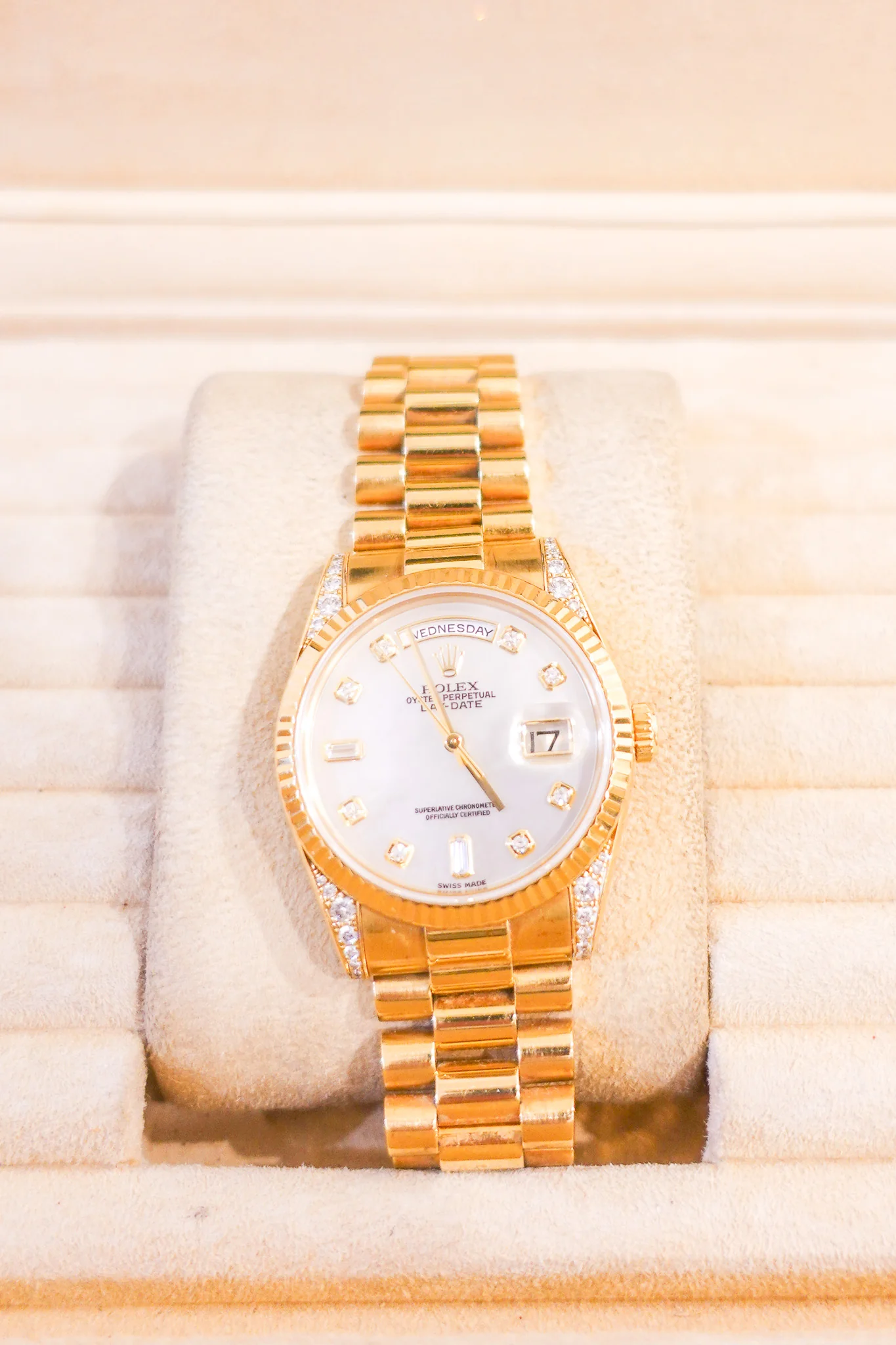 Rolex Day Date Diamond & 18K Gold Watch | Authentic Preloved - Image 5