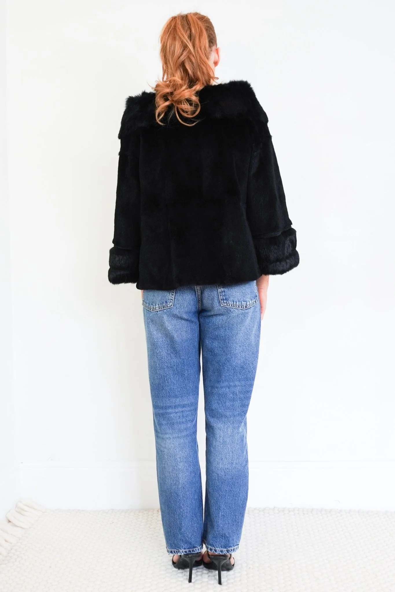 Sam Rone Rabbit Fur Jacket in Black RRP £1200 | FINAL SALE Authentic Preloved - Image 3