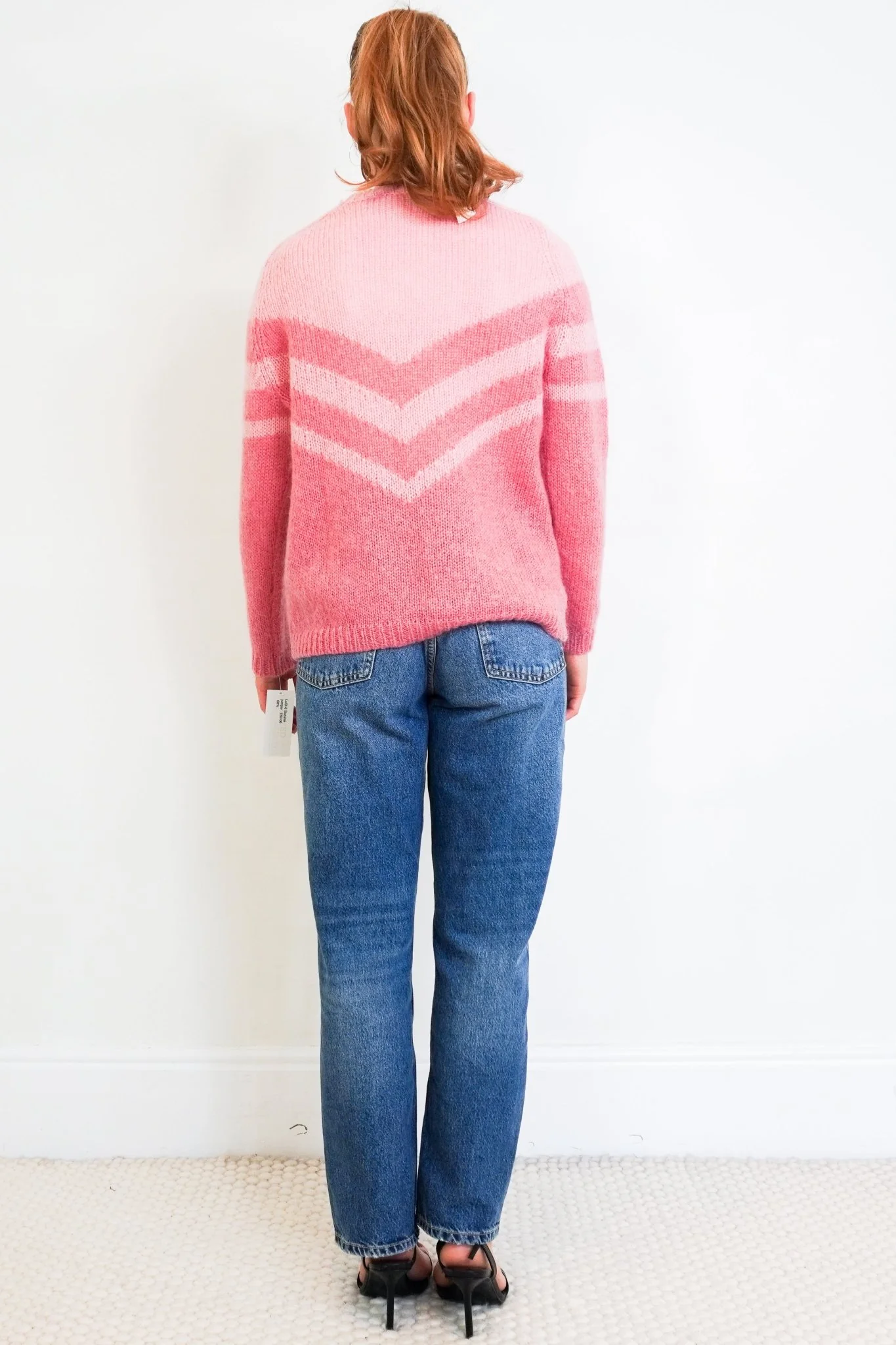 Sezane Pink Mohair Crewneck Jumper RRP £125 | Authentic Preloved - Image 3
