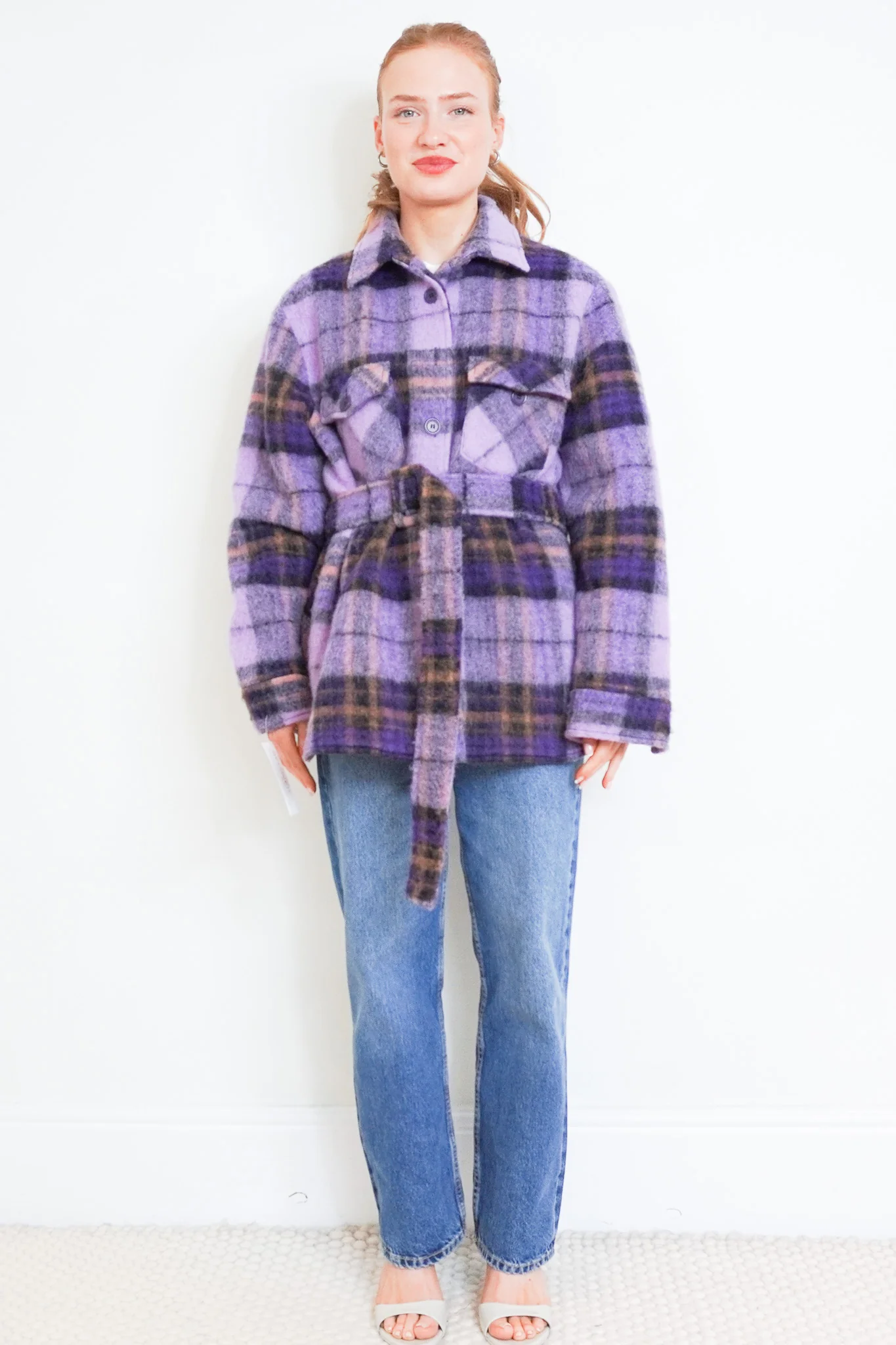 The Andamane Purple Check Shacket RRP £520 | Authentic Preloved