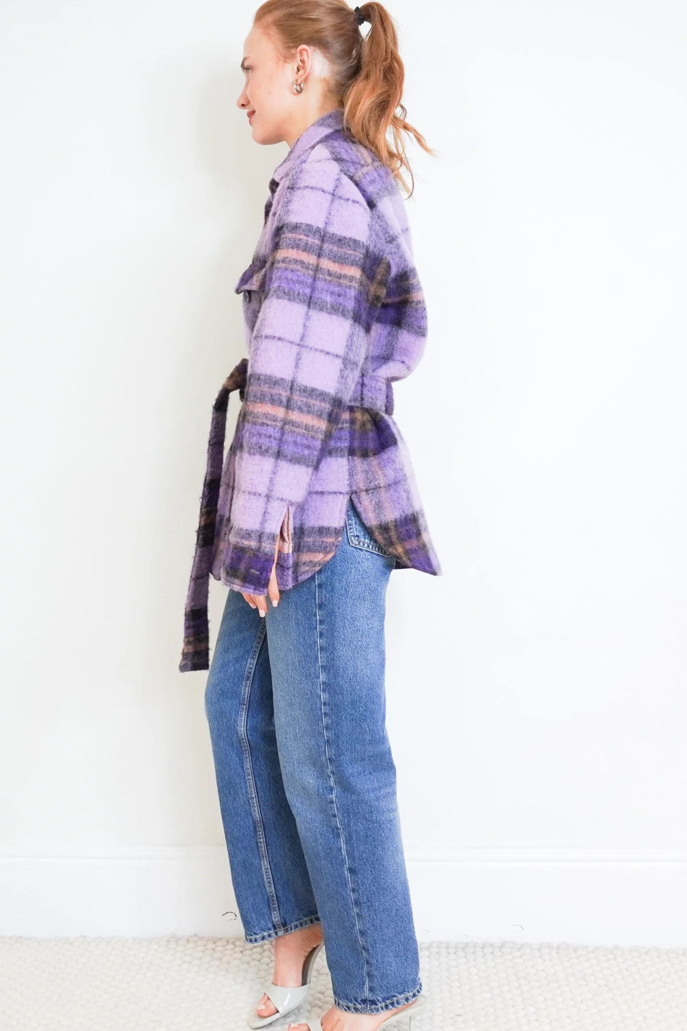 The Andamane Purple Check Shacket RRP £520 | Authentic Preloved - Image 2