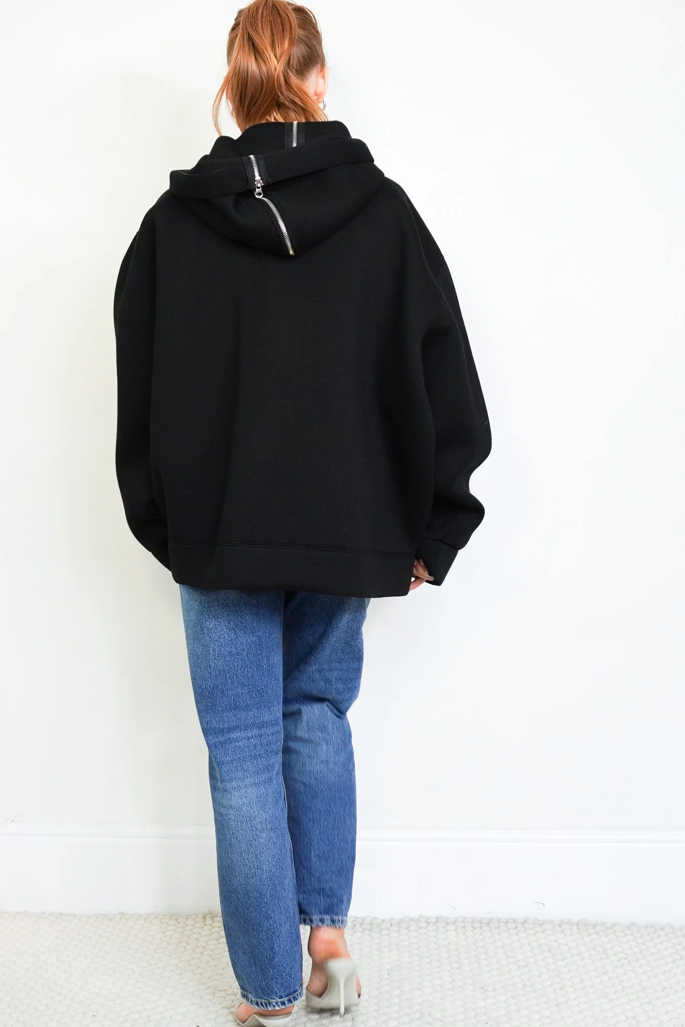 The Frankie Shop Black Scuba Zip Up Hoodie RRP £150 | Authentic Preloved - Image 3