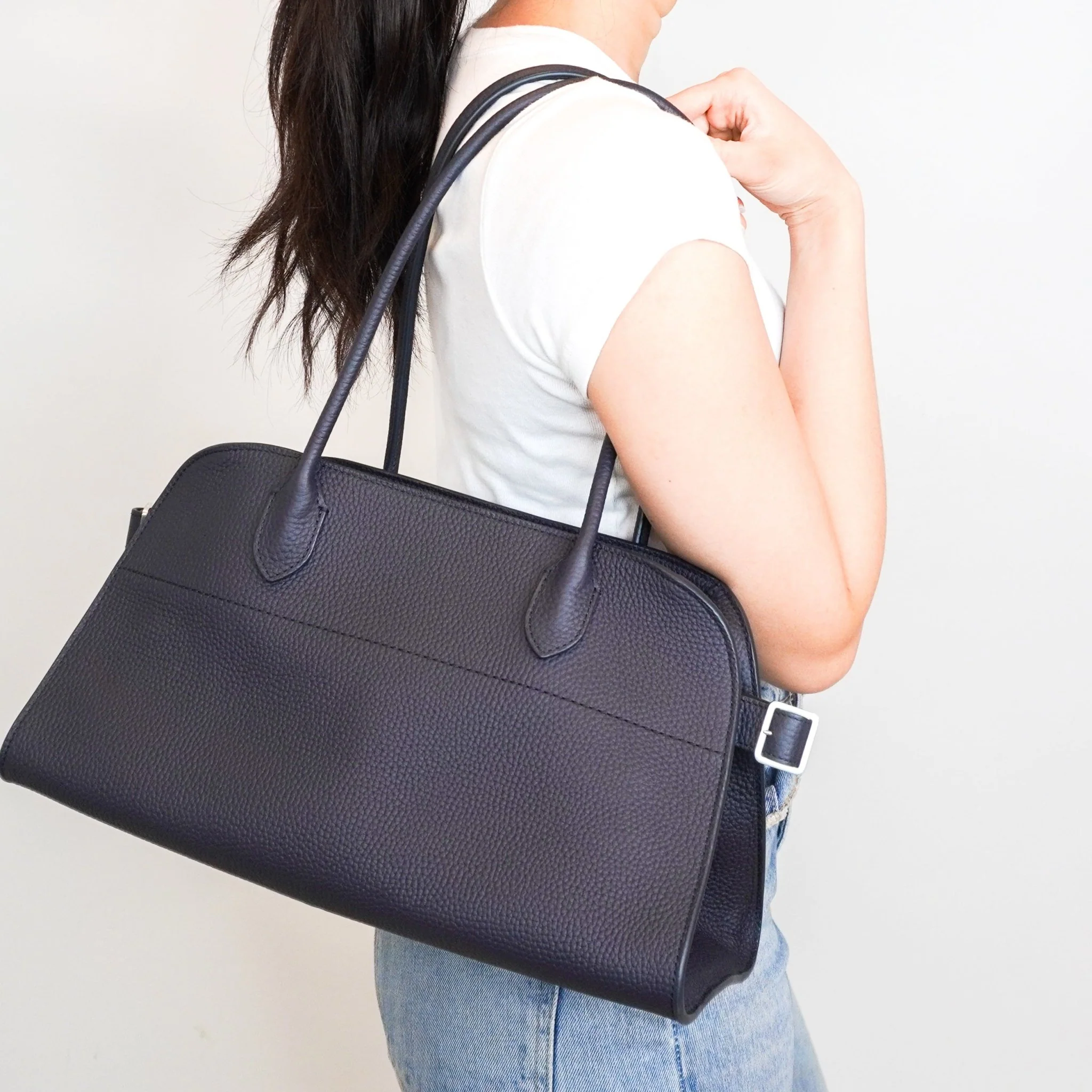 The Row Margaux 12 Marine Shoulder Bag RRP £4540 | Authentic Preloved - Image 8