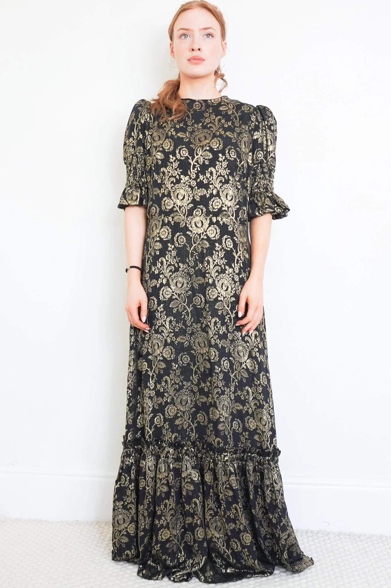 The Vampire's Wife Black and Gold Floral Dress RRP £1,000 | Authentic Preloved