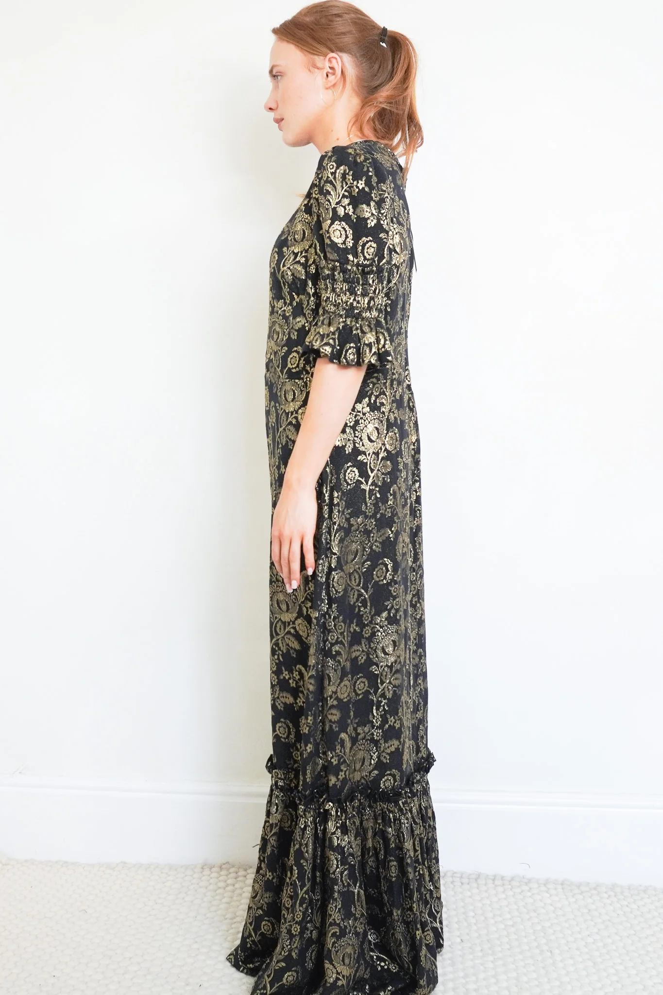 The Vampire's Wife Black and Gold Floral Dress RRP £1,000 | Authentic Preloved - Image 2