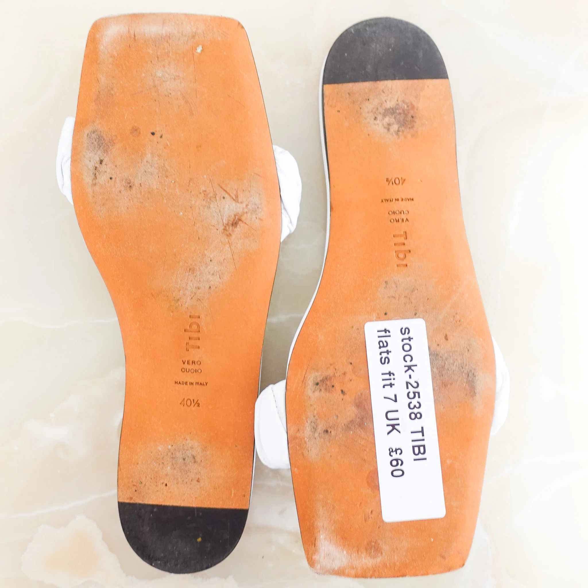 Tibi White Slider Sandals RRP £250 | Preloved and Authentic-Please note- all items in outlet are final sale and not eligible for refund - Image 5