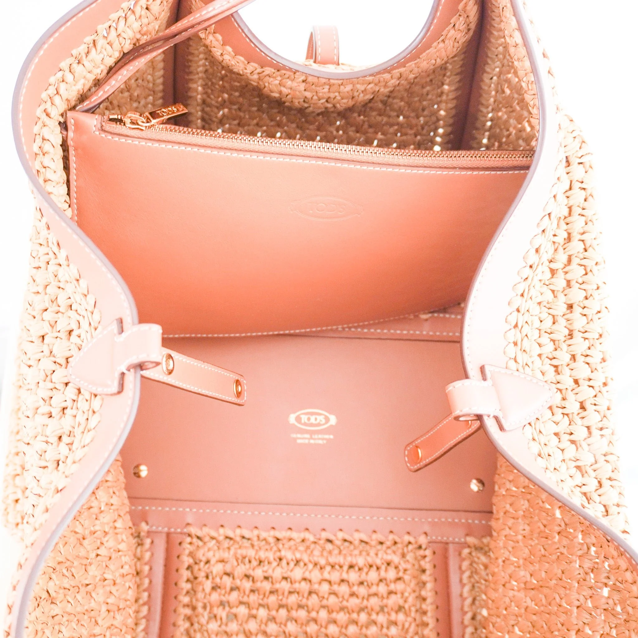 Tod's T Timeless Raffia Shoulder Bag RRP £2,390 | Authentic Preloved - Image 11