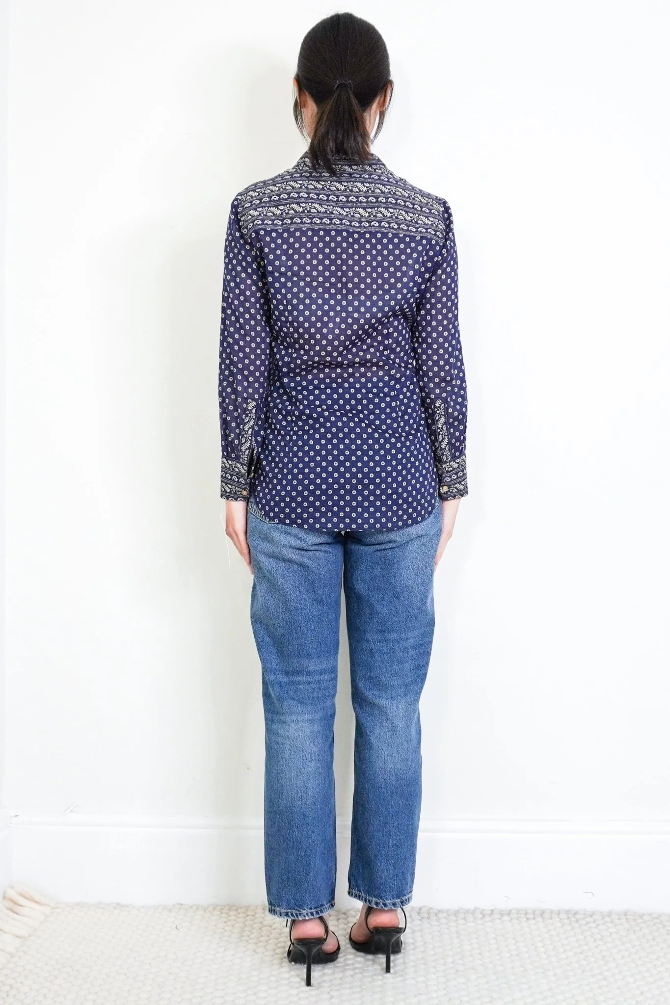 Isabel Marant Etoile Blue Floral Top RRP £395 | Authentic & Preloved - Image 3