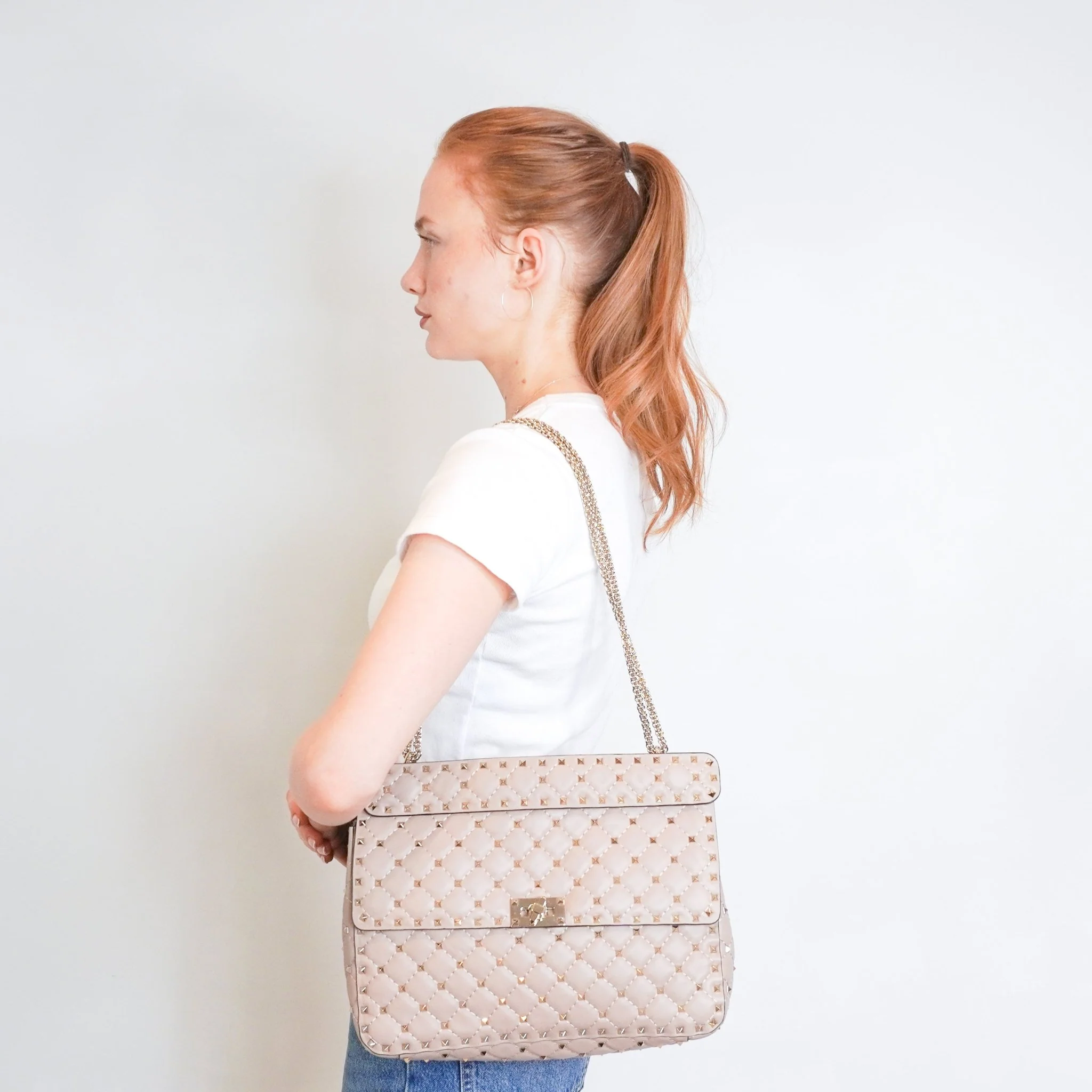 Valentino Large Nappa Rockstud Spike Bag RRP £2800 | Authentic Preloved - Image 14