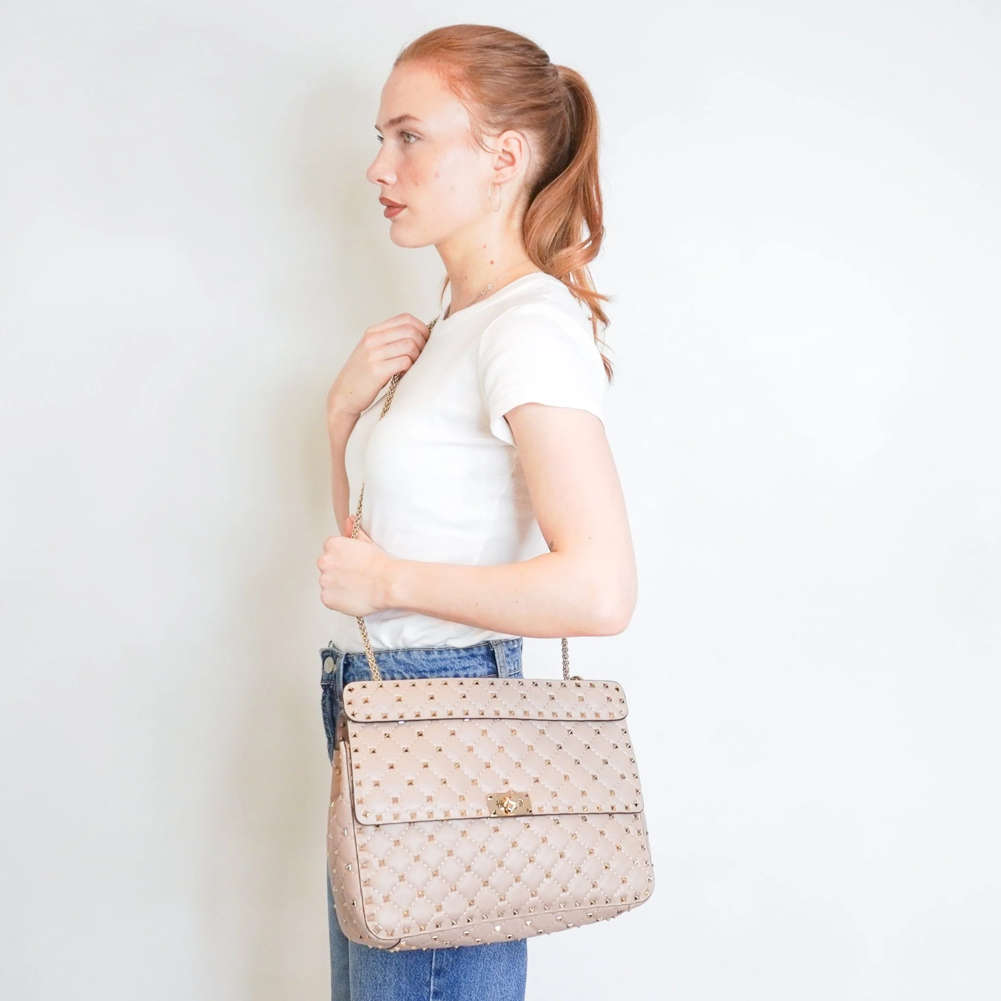 Valentino Large Nappa Rockstud Spike Bag RRP £2800 | Authentic Preloved - Image 15