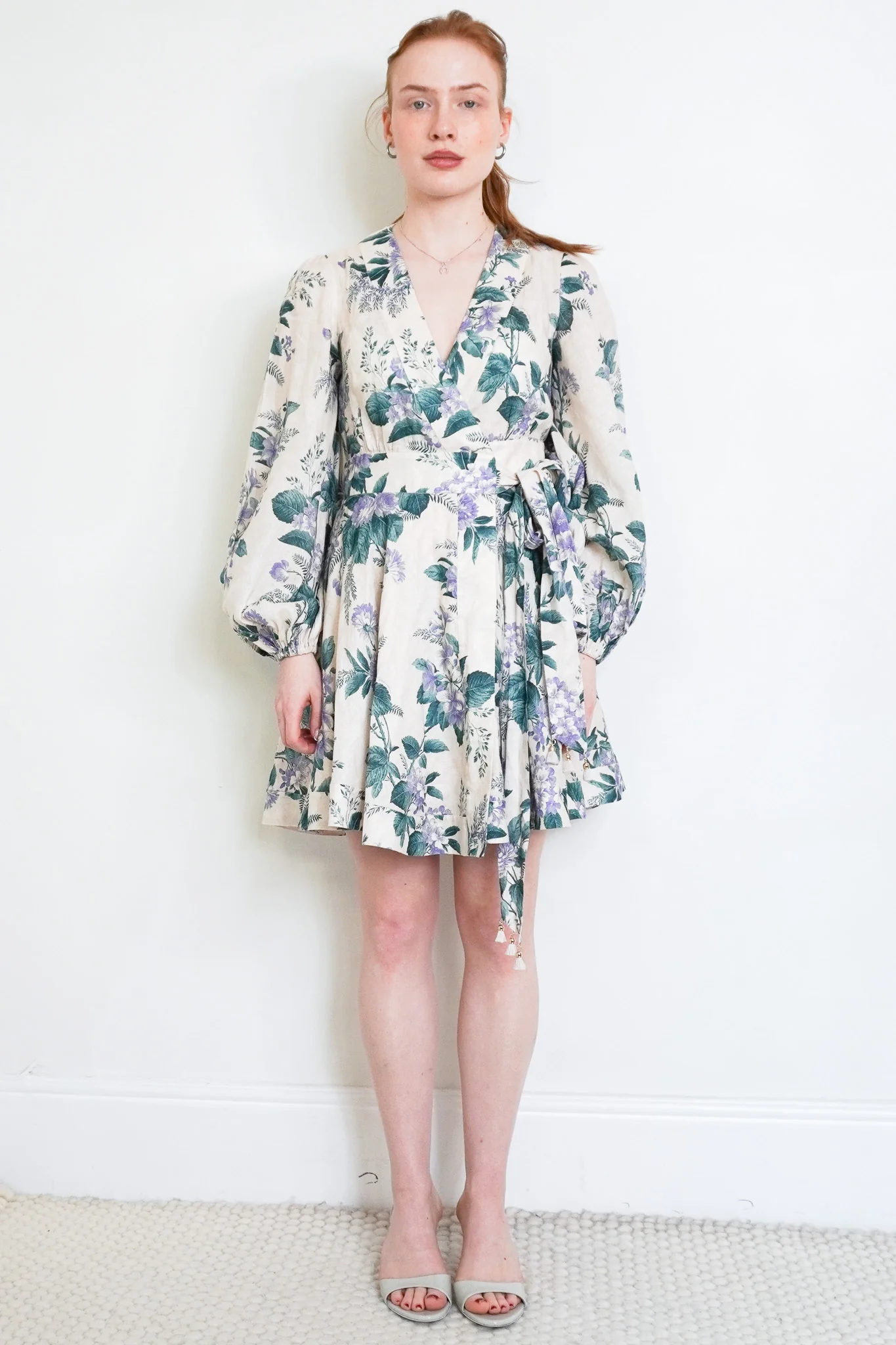 Zimmermann Cassia Floral Linen Mini Dress RRP £540 | Authentic Preloved