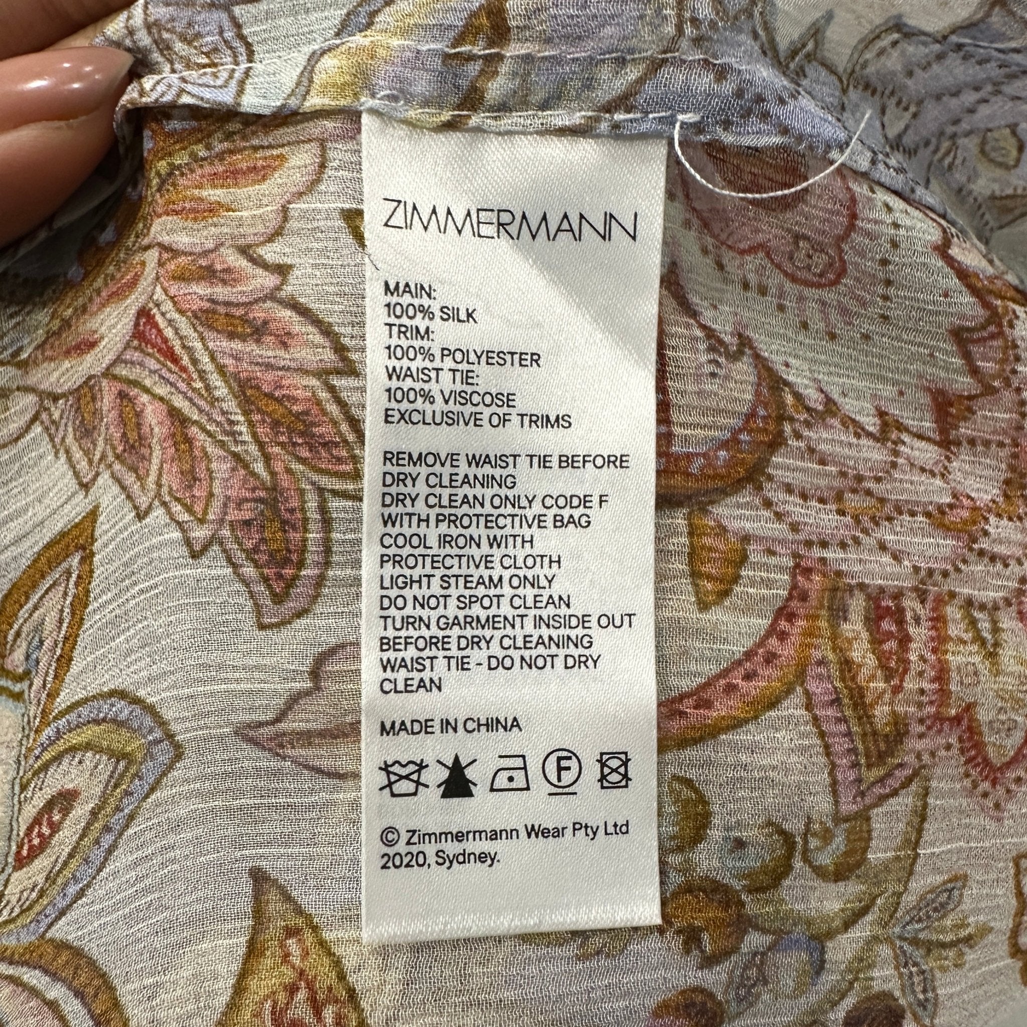 Zimmermann Soft Colourway Paisley Silk Maxi Dress RRP £850 | Authentic & Preloved - Image 5